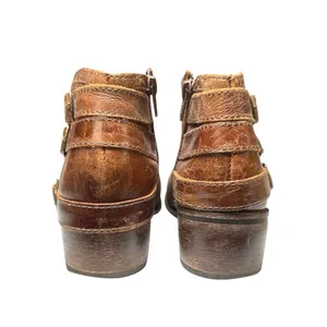 Matisse Kate Womens Brown Leather Buckle Strap Western Heel Ankle Boots Size 8M thumbnail 3