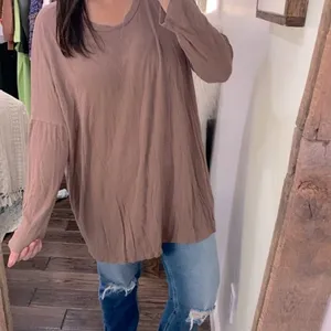 Brown knit top boho size medium large oversized thumbnail 3