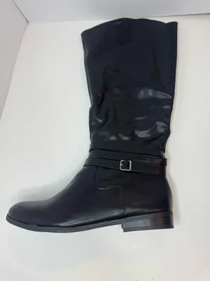 Style & Co Black Vegan Leather Tall Boots Womens Size 9.5_aM thumbnail 5