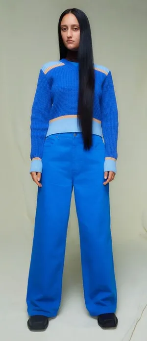 Marni X Uniqlo Blue Wide Leg Baggy Jeans Size 23 x 31 thumbnail 1