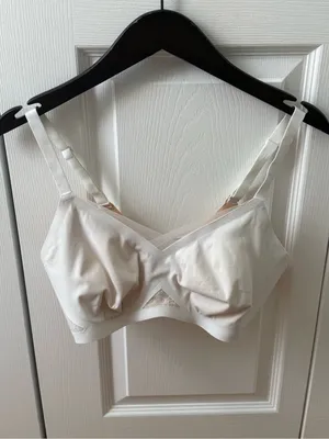 Honeylove Crossover Lace Bra in White thumbnail 2