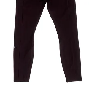 Alo Yoga Women XS‎ Plum Burgundy Cargo Pocket Drawstring Leggings Sweatpants thumbnail 7