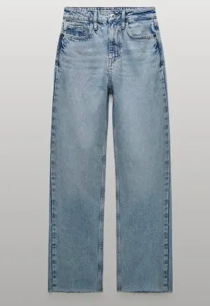 Zara High Rise Wide Leg Denim Jeans thumbnail 2