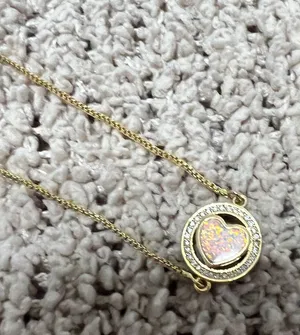 ALV Jewels Gold Heart Pendant bracelet Yellow Gold Metal Chain No Stone Pendant Jewelry thumbnail 1