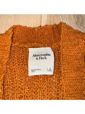 Abercrombie & Fitch Cardigan Sweater Brunt Orange Size Small thumbnail 2
