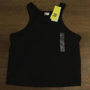 All In Motion Womens High Neck Racerback Stretchy Tank Top 92933115 Black XL thumbnail 1