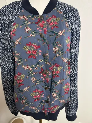 Free People Floral Bomber Jacquard Jacket thumbnail 3