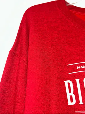Big Cedar Crewneck Sweatshirt Women’s Large Red thumbnail 2
