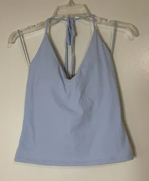 NEW! Abercrombie & Fitch blue halter padded tank top size Medium thumbnail 1