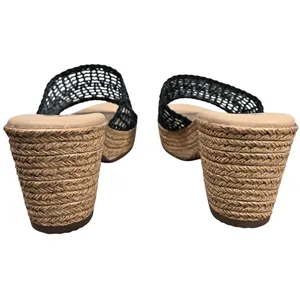 Cliffs by White Mountain Biankka Platform Woven‎ Slide Sandals Black 10 NIB thumbnail 4