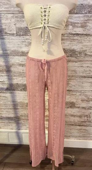 Edikted Swimsuit lace pink cover bottoms thumbnail 1