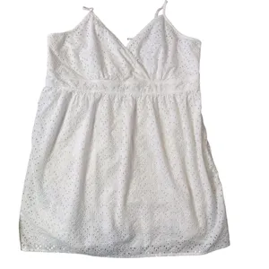 Lane Bryant White Cotton Eyelet Dress Size 24 Cottagecore‎ Coastal Embroidered thumbnail 3