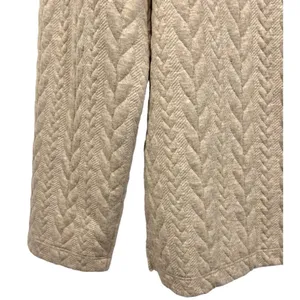 J. Crew Cable Knit Cowl Neck Top‎ Tan Size Medium Preppy Neutral Minimalist Cozy thumbnail 7