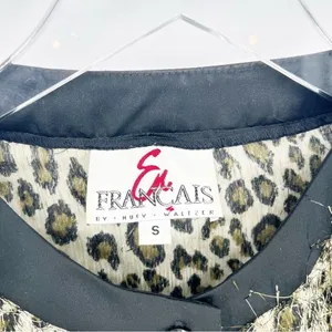 Vintage En Francais by Huey Waltzer Animal Print Eyelash‎ Jacket Size S MobWife thumbnail 6