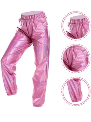 NEW Holographic Disco 80’s Hip Hop Pants M thumbnail 6