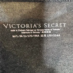 Victoria's Secret Wrap Robe M/L Charcoal Gray Lace Trim Belted thumbnail 5
