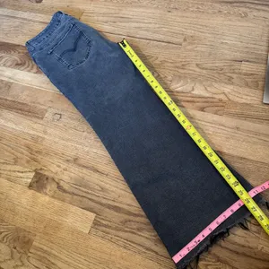 Levis‎ Superlow Flare Jeans Faded Black Raw Hem Size 33 Low Rise Y2K Denim thumbnail 6