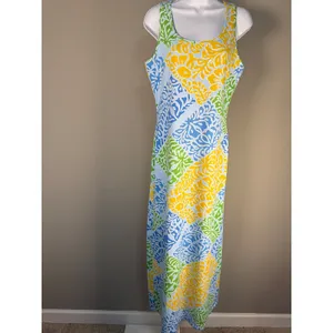J. McLaughlin for Dillard's Floral‎ Maxi Dress Resort Coastal M thumbnail 2
