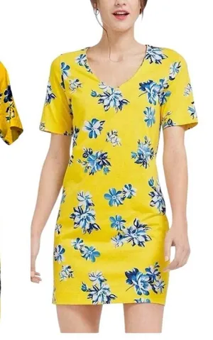 Draper James Summerall Hillsboro Floral Mini‎ Soft Dress Yellow Small thumbnail 1
