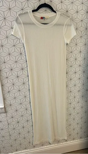 Free People Beach White Ribbed Maxi Dress thumbnail 1