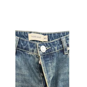 Tiger Mist Baggy‎ Wide Leg Jeans Mid Rise Blue Wash Straight Denim XS thumbnail 6