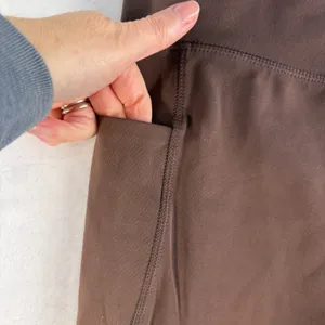 Member's Mark L Yoga Pants Everyday Flare High Rise Pockets Brown Bear‎ Athletic thumbnail 5