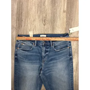 American Eagle AE77 Womens Low-Rise Flare Jeans‎ Medium Wash Distressed Size 14 Regular NWT thumbnail 6