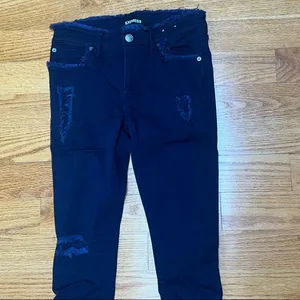 Express Blue distressed Jeans thumbnail 4