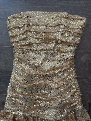 Betsey Johnson Evening Strapless Sequin Mini Dress thumbnail 4