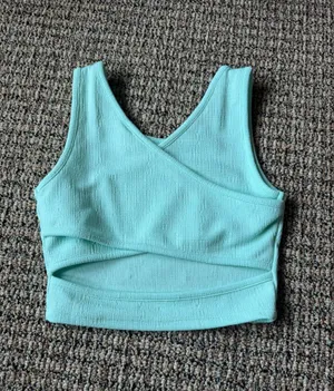 Light blue Roxy crop top thumbnail 2