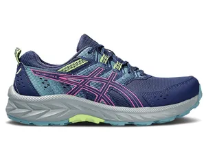 Asics Gel Venture 9 Trail Running Shoes Mesh Low Top Deep Ocean Blue Hot Pink 9 thumbnail 1