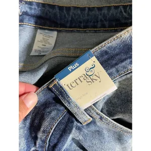 Terra & Sky Plus High Rise Blue Denim Jeans NEW Size 26W Womens Summer Vacation thumbnail 9