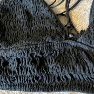 Victoria’s Secret PINK Black Seersucker Bralette Bra Top Size Medium thumbnail 3