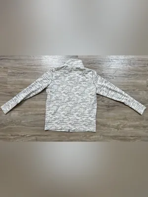 ZYIA Active Heathered Cream and Gray Full Zip thumbnail 2