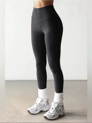 Joah Brown Second Skin Leggings Small Medium Black Workout Athleisure Minimal thumbnail 2