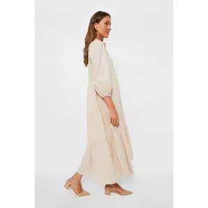 NWT Tuckernuck POMANDER PLACE Mabel in Sandstone Cotton Maxi Dress M thumbnail 2