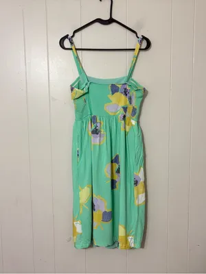 Corey Lynn Calter Sketchbook Floral Midi Dress SP Anthropologie Green Boho thumbnail 7