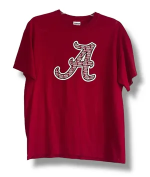 Gildan Ultra Cotton UAB Collegiate Alabama Crimson Tide T-shirt medium thumbnail 1
