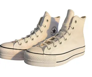 Converse Lift High Top White Leather Sneakers Tennis Shoes 561676C Box Size 8.5 thumbnail 1