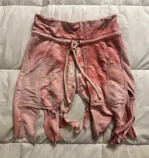 Free People Movement distressed water color slit mini skirt thumbnail 1