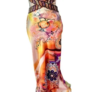 Dave and Johnny Long Flowy Unique Designer Prom Dress With Beaded Cut Out Details thumbnail 7