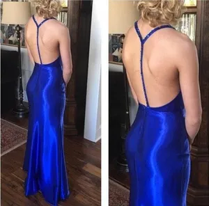 Custom Royal Blue Prom Dress Size 0 thumbnail 3