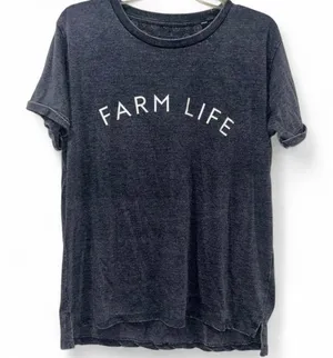 Turnrows Farmlife Tshirt Women’s Large Blue thumbnail 1