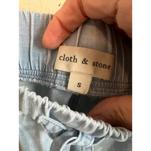 Cloth & Stone Shorts Size S Blue Polka‎ Dot Tencel Raw Hem Drawstring Casual thumbnail 4