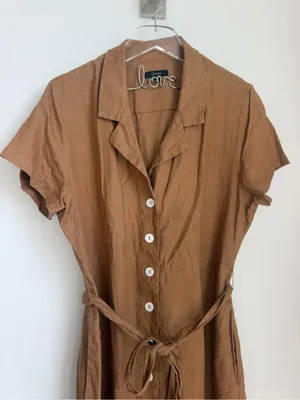 Quince 100% European Linen Button Front Dress thumbnail 2