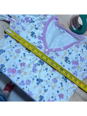 P.J. Salvage Floral Pajama Set Long Sleeve Top Pants with Hearts Size Small thumbnail 12