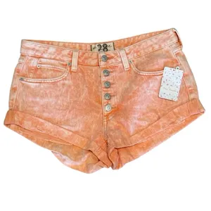 Free People We The Free Women’s Pink Orang Shorts Cutoff Size 28 NWT thumbnail 2