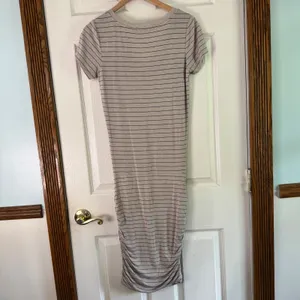 Prana Striped T-Shirt Dress Casual V-Neck Short Sleeve Comfortable‎ XS thumbnail 8
