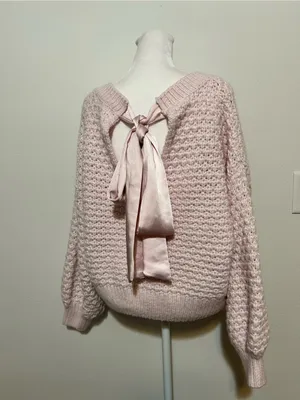 Altar'd State Pale Pink Cozy Crewneck Sweater Size Small thumbnail 2