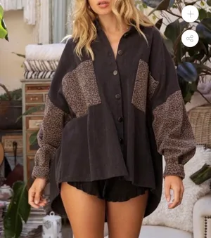 POL Black Leopard Jacket thumbnail 6
